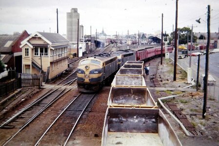 B 79 and a S class shunt a classic brace of VR wooden cars at Geelong yard..jpg